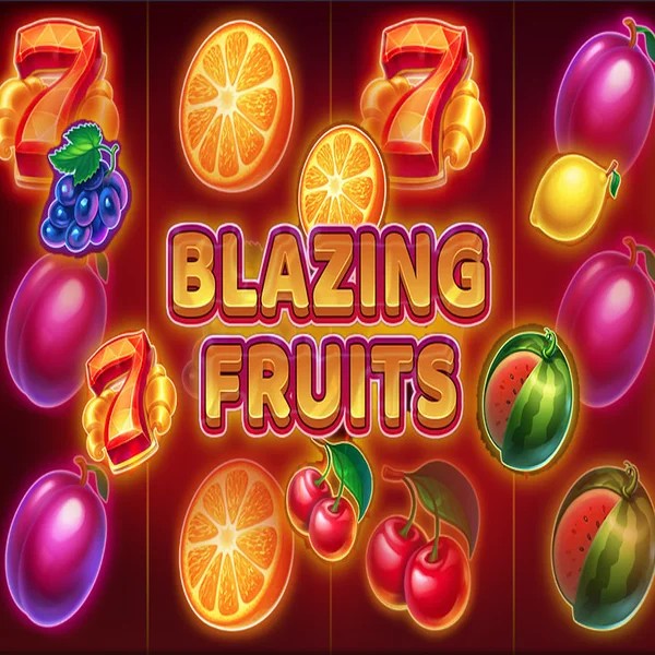 Blazing Fruits slot logo by Inbet Games at Astromania Casino