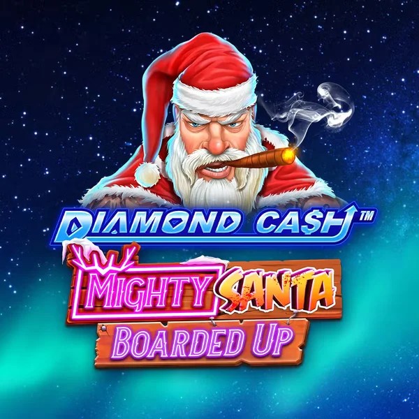 Diamond Cash Mighty Santa Boarded Up slot icon by Greentube, available at Astromania Casino