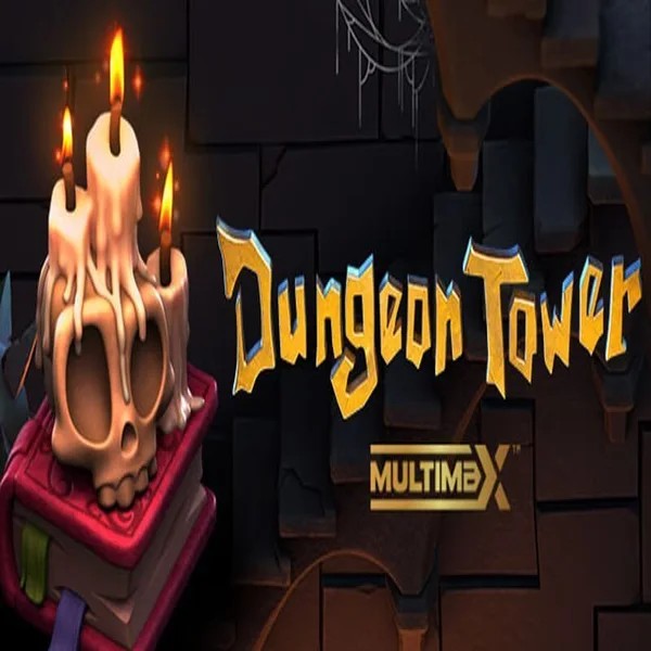 Dungeon Tower slot logo by Peter &amp; Sons at Astromania Casino