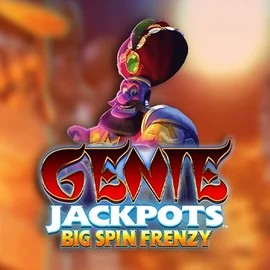 Genie Jackpots: Big Spin Frenzy slot logo by Blueprint Gaming at Astromania Casino
