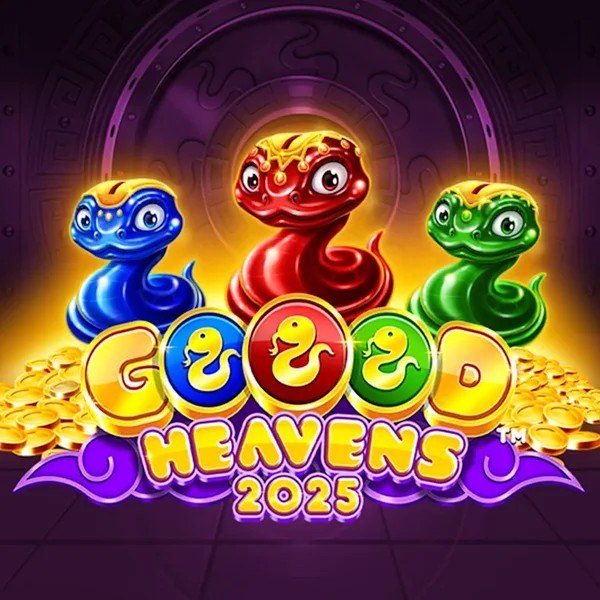 Official Slots logo: Goood Heavens by Rarestone Gaming at Astromania Casino