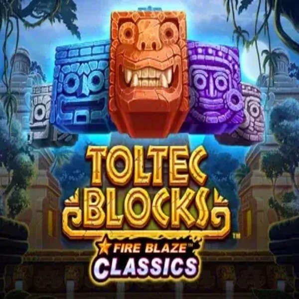 Official Slots logo: Fire Blaze: Toltec Blocks by Rarestone Gaming at Astromania Casino